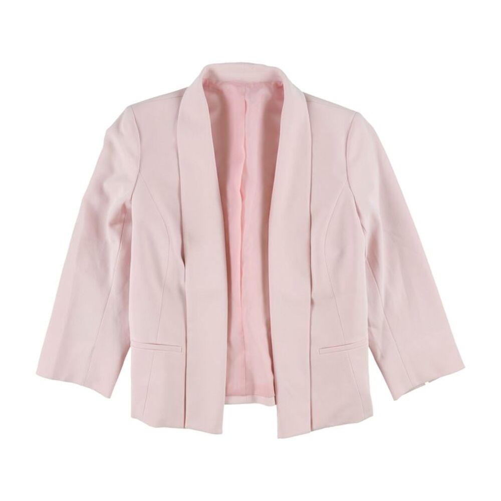 Tags Weekly Womens Shawl Solid Blazer Jacket, Pink, L, DM